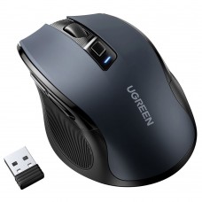 Мишка UGREEN 2 4GHz MU006 бездротова Bluetooth 4000dpi 4кн Silence Design Чорна (15063)
