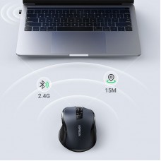 Мишка UGREEN 2 4GHz MU006 бездротова Bluetooth 4000dpi 4кн Silence Design Чорна (15063)