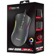 Мишка XTRIKE ME GM-226 ігрова USB 7200dpi 7кн RGB чорна (GM-226)