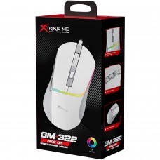 Мишка XTRIKE ME GM-322 ігрова 7200dpi 6кн RGB біла (GM-322WH)