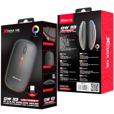 Мишка XTRIKE ME GW-113 бездротова Bluetooth+2 4G 3200dpi 4кн 7 режимів RGB чорна (GW-113)