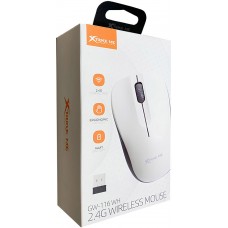 Мишка XTRIKE ME GW-116 бездротова 2 4G 1000dpi 3кн біла (GW-116WH)