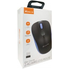Мишка XTRIKE ME GW-116 бездротова 2 4G 1000dpi 3кн сіра (GW-116GY)