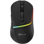 Мишка XTRIKE ME GW-322 ігрова бездротова Bluetooth+2 4G 3200dpi 6кн LED град 7кольорів чорна (GW-322BK)