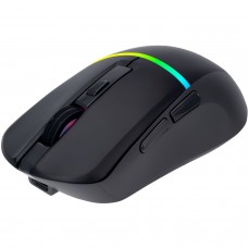 Мишка XTRIKE ME GW-322 ігрова бездротова Bluetooth+2 4G 3200dpi 6кн LED град 7кольорів чорна (GW-322BK)
