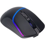 Мишка XTRIKE ME GW-322 ігрова бездротова Bluetooth+2 4G 3200dpi 6кн LED град 7кольорів чорна (GW-322BK)