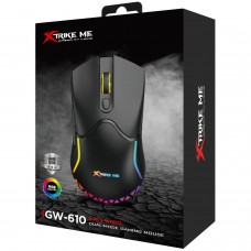 Мишка XTRIKE ME GW-610 ігрова бездротова 8000dpi 7кн RGB чорна (GW-610)
