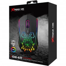 Мишка XTRIKE ME GW-611 ігрова бездротова 8000dpi 7кн RGB чорна (GW-611)