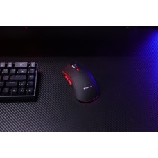 Мишка XTRIKE ME GW-613 ігрова бездротова Bluetooth+2 4G+Type-C 10000dpi 6кн RGB чорна (GW-613)