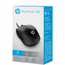 Мишка дротова HP 1000 Wired Mouse 3 кн 1200 dpi чорна (4QM14AA)