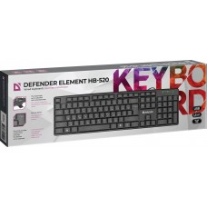 Клавіатура Defender Element HB-520 B 104+3 кн UA USB чорна (45529)