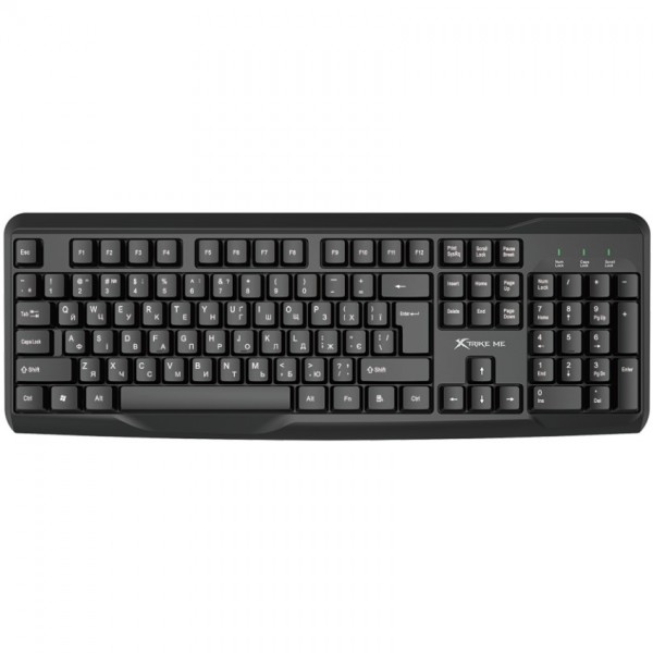 Клавіатура XTRIKE ME KB-229 UA 104 кл USB чорна (KB-229UA)