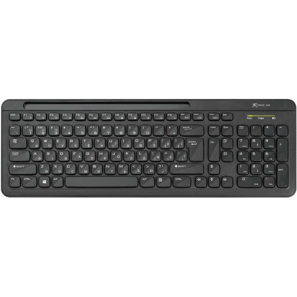 Клавіатура XTRIKE ME KB-303 UA бездротова Bluetooth+2 4G 105 кл чорна (KB-303UA)