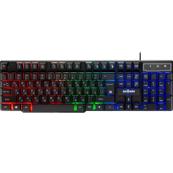 Клавіатура ігрова Defender Mayhem GK-360DL UA RGB 19 Anti-Ghost (45362)