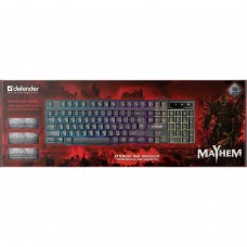 Клавіатура ігрова Defender Mayhem GK-360DL UA RGB 19 Anti-Ghost (45362)