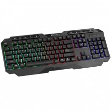Клавіатура ігрова XTRIKE ME KB-306 UA 114 кл райдужна LED підсвітка USB чорна (KB-306UA)