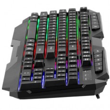 Клавіатура ігрова XTRIKE ME KB-306 UA 114 кл райдужна LED підсвітка USB чорна (KB-306UA)