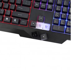 Клавіатура ігрова XTRIKE ME KB-306 UA 114 кл райдужна LED підсвітка USB чорна (KB-306UA)