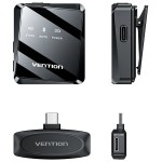 Бездротовий подвійний петличний мікрофон Vention USB-C 2-Pack Wireless Lavalier Black (NCBB0) Бездротовий подвійний петличний мікрофон Vention USB-C 2-Pack Wireless Lavalier Black (NCBB0)