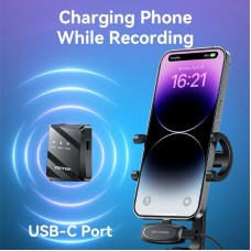 Бездротовий подвійний петличний мікрофон Vention USB-C 2-Pack Wireless Lavalier Black (NCBB0)