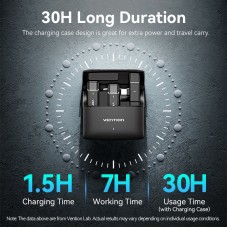 Бездротовий подвійний петличний мікрофон Vention USB-C 2-Pack Wireless Lavalier with Charging Case (NCAB0)
