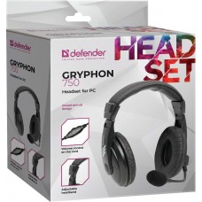 Гарнітура Defender Gryphon HN-750 2х3 5мм Black (63750)
