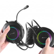 Ігрова гарнітура XTRIKE ME GH-509 USB+3 5мм 7 режимів RGB кабель 2м Black (GH-509) Ігрова гарнітура XTRIKE ME GH-509 USB+3 5мм 7 режимів RGB кабель 2м Black (GH-509)