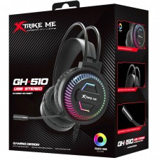Ігрова гарнітура XTRIKE ME GH-510 USB статичне RGB кабель 2м Black (GH-510) Ігрова гарнітура XTRIKE ME GH-510 USB статичне RGB кабель 2м Black (GH-510)