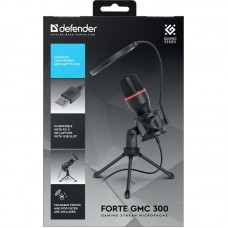 Ігровий стрім мікрофон Defender Forte GMC 300 USB 1 5 м (64631)
