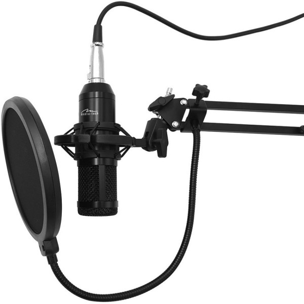 Ігровий стрім мікрофон Media-Tech Професійний набір XLR USB Black (MT397K)
