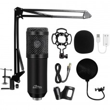 Ігровий стрім мікрофон Media-Tech Професійний набір XLR USB Black (MT397K)