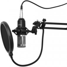 Ігровий стрім мікрофон Media-Tech Професійний набір XLR USB сріблястий (MT397S)