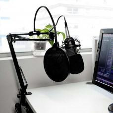 Ігровий стрім мікрофон Media-Tech Професійний набір XLR USB сріблястий (MT397S)