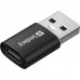 Мікрофон петличний Sandberg Streamer USB Clip USB-A/USB-C провідний кабель 3м Black (126-40)