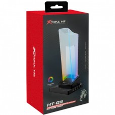 Підставка для гарнітури XTRIKE ME RGB 4xUSB2 0 HUB USB кабель 1 5м Black (HT-09)