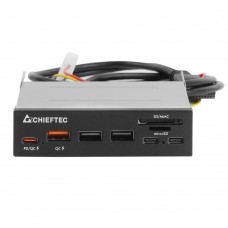 Card Reader 2x USB3.2 2x Type-C,1x PD3.0, 1x QC3.0 USB внутрішній 3.5" чорний CRD-908H Chieftec (CRD-908H)