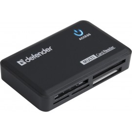 Card Reader Optimus 6-slots USB2.0 compact зовнішній чорний Defender (83501) Card Reader Optimus 6-slots USB2.0 compact зовнішній чорний Defender (83501)