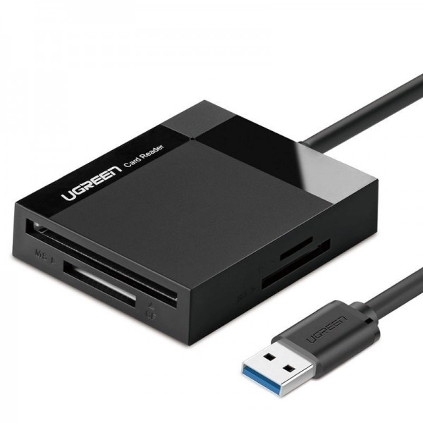 Card Reader USB 3.0  SD/TF/CF/MS  4 в 1 кабель 0.5м CR125 Ugreen (30333)