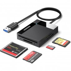 Card Reader USB 3.0  SD/TF/CF/MS  4 в 1 кабель 0.5м CR125 Ugreen (30333)
