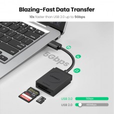 Card Reader USB 3.0 2-слота SD/TF Card 0,15 м кабель CR127 Ugreen (20250)