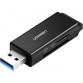 Card Reader USB 3.0 2-слота SD/TF CM104 Ugreen (40752) Card Reader USB 3.0 2-слота SD/TF CM104 Ugreen (40752)