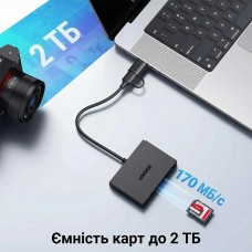 Card Reader USB 3.0 4-in-1 OTG USB-C/USB-A SD/TF  4-in-1 CM812 Ugreen (45167)