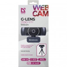 Веб-камера Defender G-lens 2590 QHD 2K 1440p 3.7МП чорна (63113)