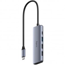 Док станція USB3.0 Type-C HDMI 4К30Hz Type-C PD 100Вт 1хUSB-A 3.0 5 Гбіт/с 2хпередачі даних USB- (UH405)