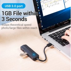 Док станція USB3.0 USBx3 3.0/2хTRS Audio/USB MicroUSB 10W 1.0 м. Vention (CHIBF)