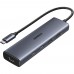 Док станція USB3.2 Type-C RJ45 (1000M)/USB-Ax1 3.2/USB-Ax1 2.0/2xUSB-C 3.2/ PD CM512 сірий (45320)