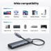 Док станція USB3.2 Type-C RJ45 (1000M)/USB-Ax1 3.2/USB-Ax1 2.0/2xUSB-C 3.2/ PD CM512 сірий (45320)
