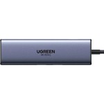 Док-станція USB3.0 Type-C DP4K60Hz/RJ45/USB-Ax2 3.0/ 1xUSB-C 3.0/ PD 100W CM512 сіра Ugreen (75643)