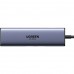 Док-станція USB3.0 Type-C DP4K60Hz/RJ45/USB-Ax2 3.0/ 1xUSB-C 3.0/ PD 100W CM512 сіра Ugreen (75643)