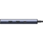 Док-станція USB3.0 Type-C DP4K60Hz/RJ45/USB-Ax2 3.0/ 1xUSB-C 3.0/ PD 100W CM512 сіра Ugreen (75643)